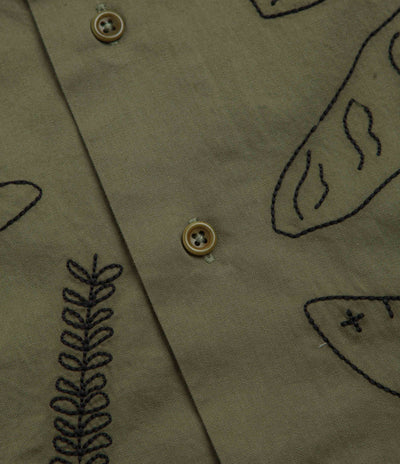 Service Works Light Twill Picnic Short Sleeve Shirt in Olive