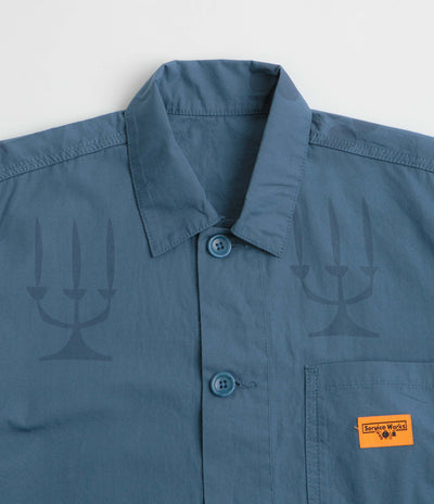 Service Works Poplin Printed Chore Shirt in Slate
