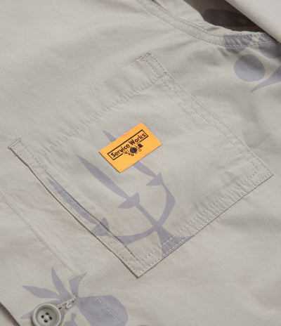 Service Works Poplin Printed Chore Shirt in Stone