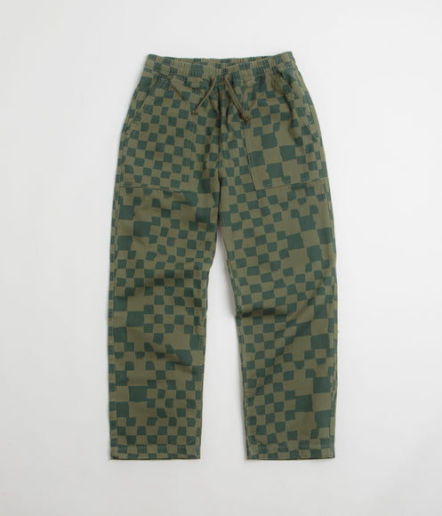 Service Works Printed Chef Pants - Olive Checker