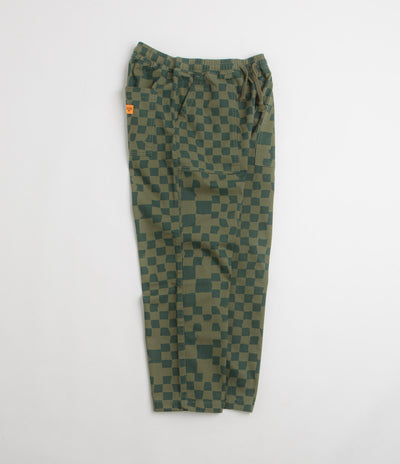 Service Works Printed Chef Pants in Olive Checker