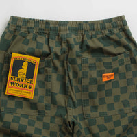 Service Works Printed Chef Pants in Olive Checker thumbnail