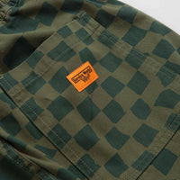 Service Works Printed Chef Pants in Olive Checker thumbnail