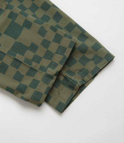 Service Works Printed Chef Pants in Olive Checker