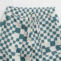 Service Works Printed Chef Pants in Teal Checker thumbnail