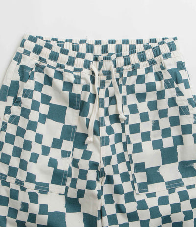 Service Works Printed Chef Pants in Teal Checker