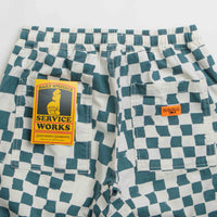 Service Works Printed Chef Pants in Teal Checker thumbnail