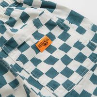 Service Works Printed Chef Pants in Teal Checker thumbnail