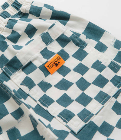 Service Works Printed Chef Pants in Teal Checker