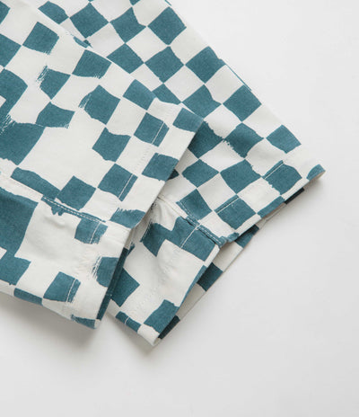 Service Works Printed Chef Pants in Teal Checker