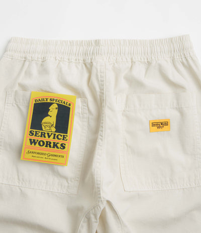 Service Works Ripstop Chef Shorts in Bone
