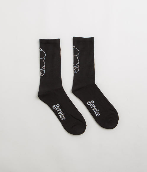 Service Works Salt + Pepper Socks - Black