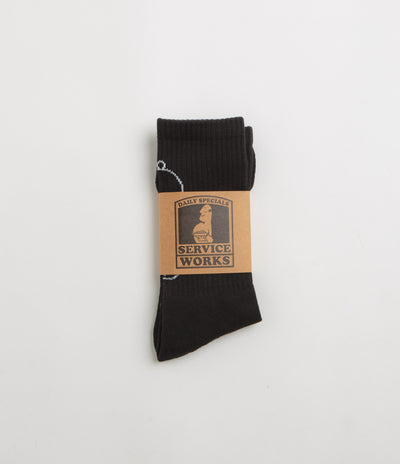 Service Works Salt + Pepper Socks in Black