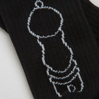 Service Works Salt + Pepper Socks in Black thumbnail