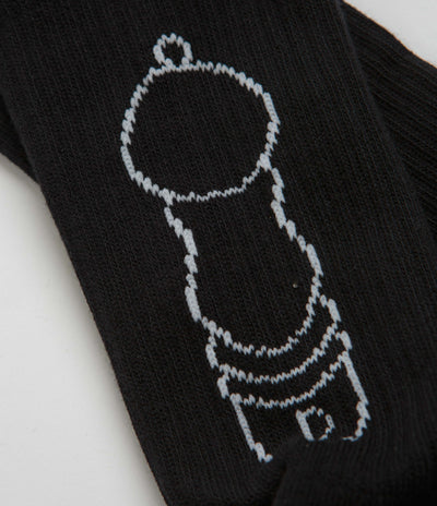 Service Works Salt + Pepper Socks in Black