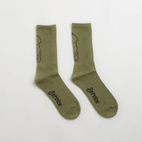 Service Works Salt + Pepper Socks in Olive thumbnail