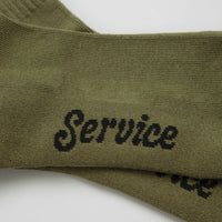 Service Works Salt + Pepper Socks in Olive thumbnail