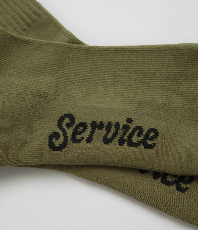 Service Works Salt + Pepper Socks in Olive