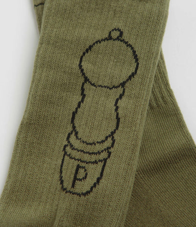 Service Works Salt + Pepper Socks in Olive