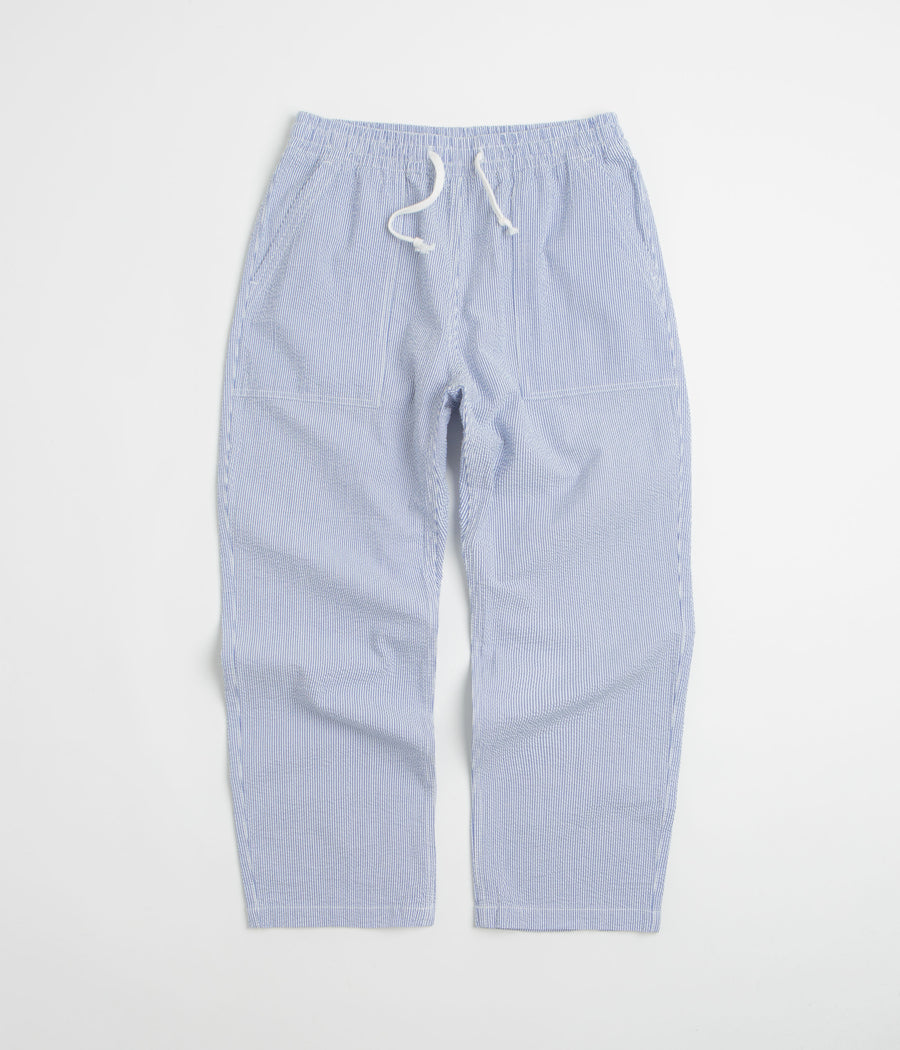 Service Works Seersucker Chef Pants - Navy Stripe