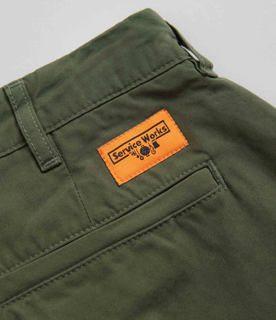 Service Works Twill Part Timer Pants in Olive