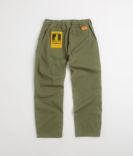 Service Works Twill Waiter Pants - Olive | flatspot