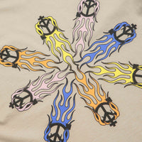 Sexhippies Flame Circle T-Shirt in Sand thumbnail