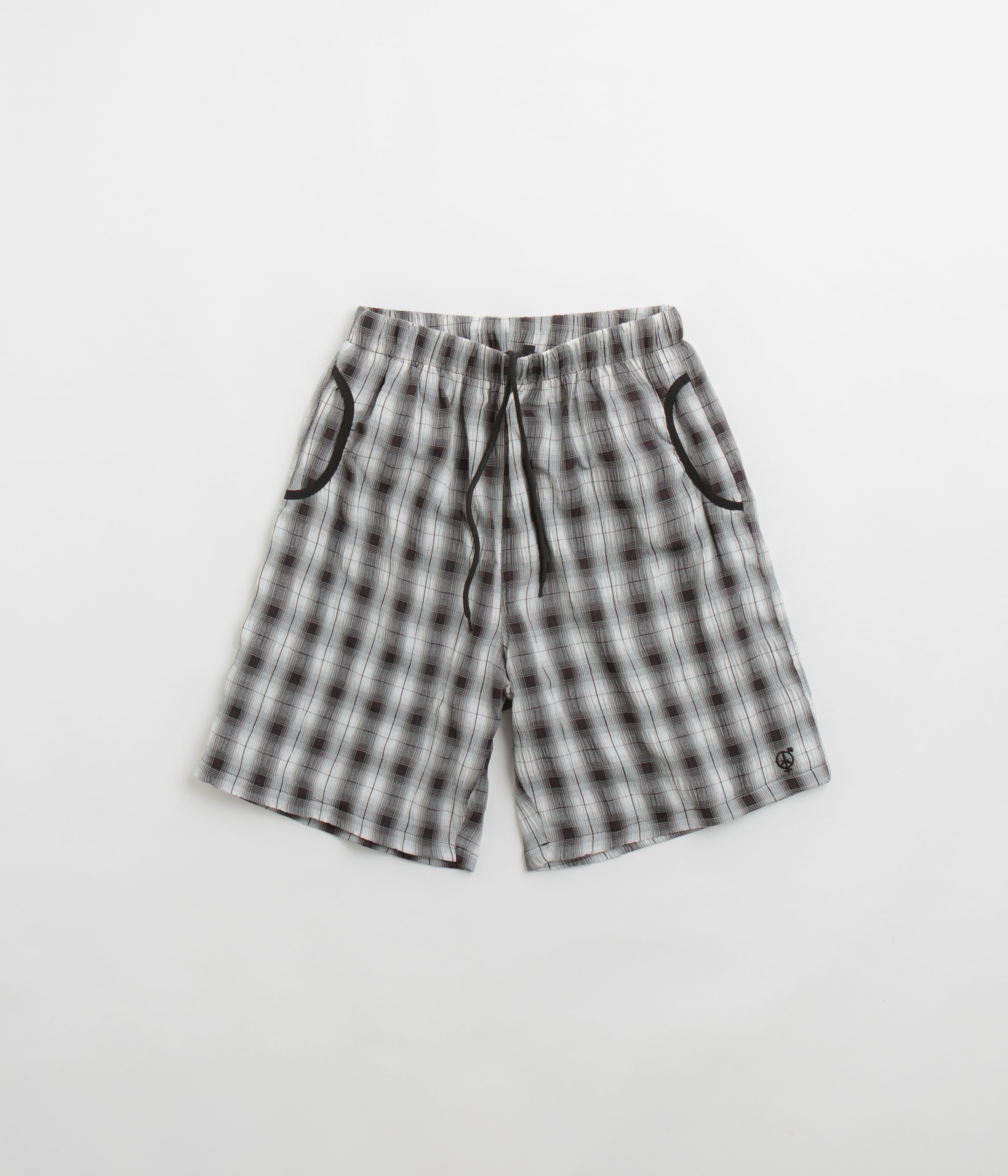 Sexhippies Seersucker Plaid Shorts - Black / White