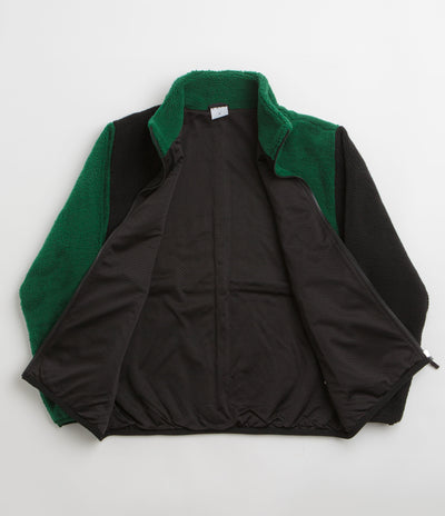 Skateboard Cafe Check Full Zip Fleece - Forest Green / Black /Gold