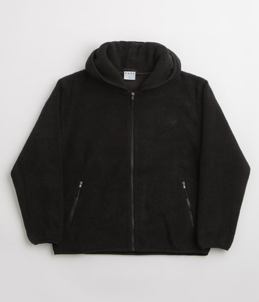 Skateboard Cafe Sherpa Fleece Hoodie Black Flatspot - Main Image