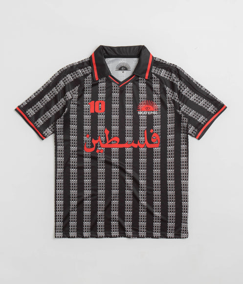 SkatePal Anniversary Football Shirt - Black / Red