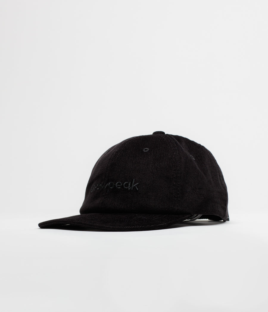 Snow Peak Corduroy Logo Design Cap in Black
