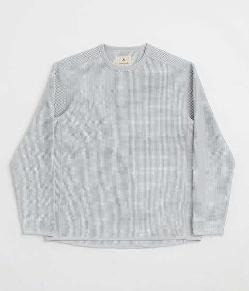 Snow Peak Dry Waffle Long Sleeve T-Shirt - Light Grey | Flatspot