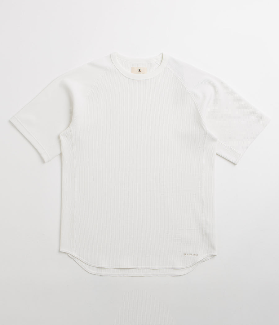 Snow Peak Dry Waffle T-Shirt in Off White