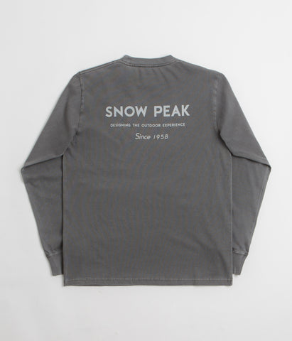 新品　Lon GARMENT-DYED TEE Snow Peak Garment Dyed Long Sleeve T-Shirt - Charcoal | Flatspot