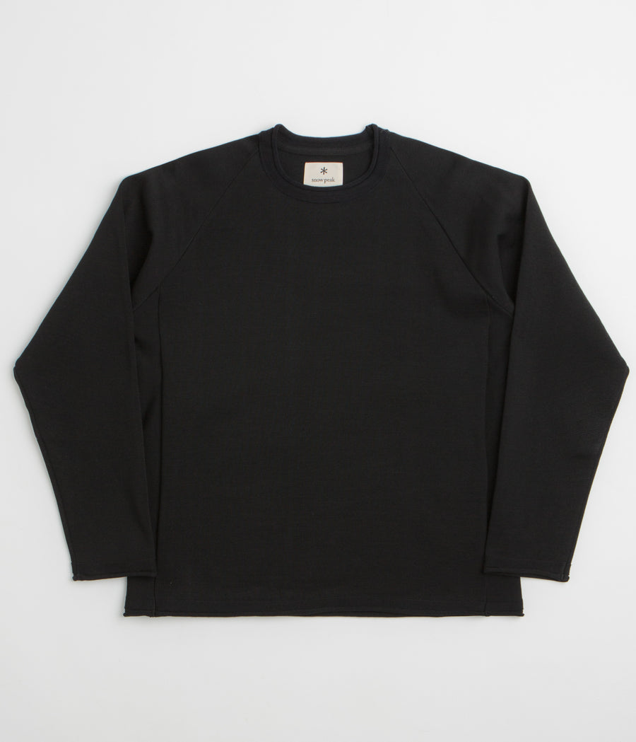 Snow Peak Knit Pullover Sweatshirt - Black
