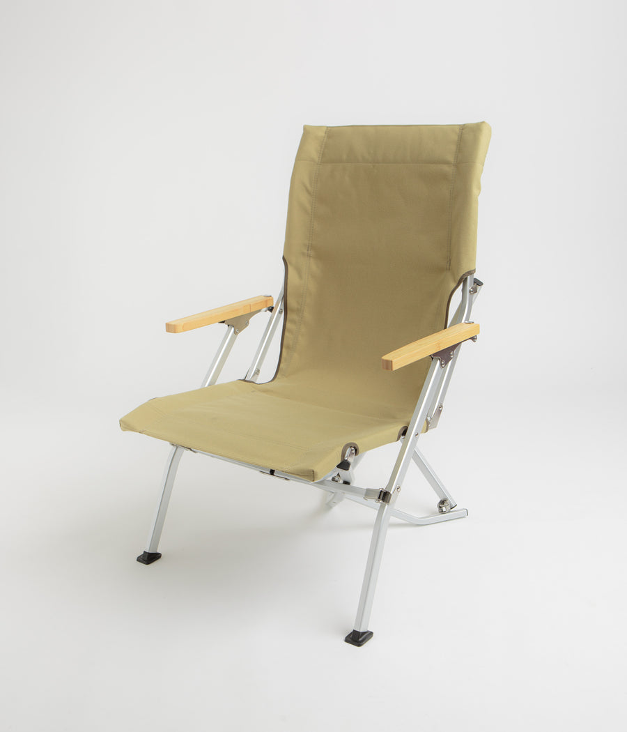 Snow Peak Low Beach Chair in Khaki