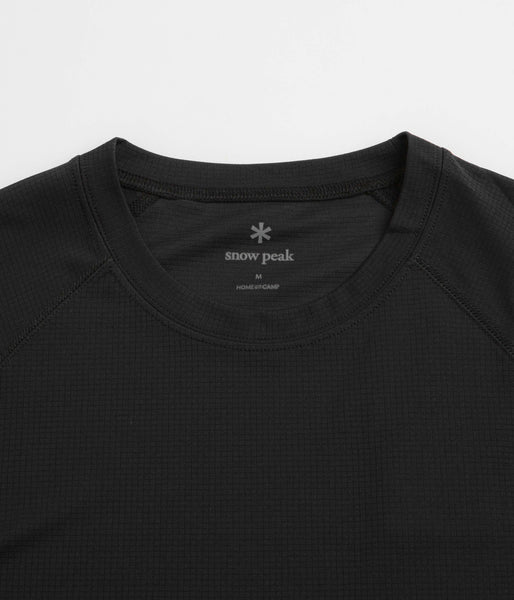 Snow Peak Polartec Power Dry T-Shirt - Black | flatspot