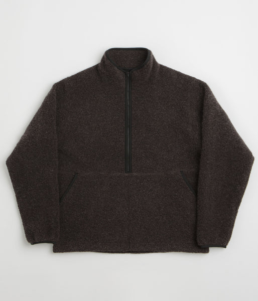 Snow Peak Recycled Wool Boa Sweatshirt - Dark Brown | flatspot