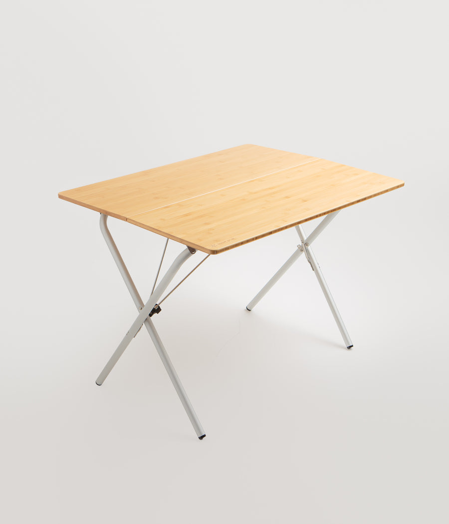 Snow Peak Renewed Single Action Table Medium in Bamboo