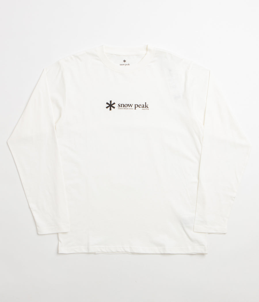 Snow Peak Soft Cotton Logo Long Sleeve T-Shirt - Off White