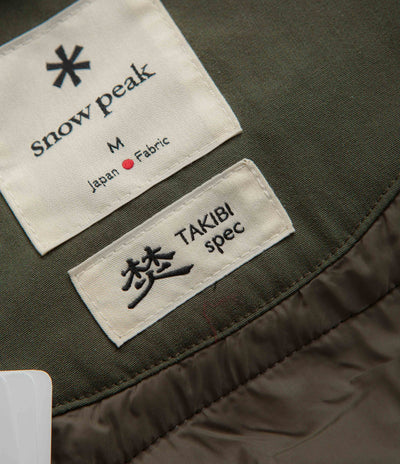Snow Peak Takibi Weather Padded Coat in Olive