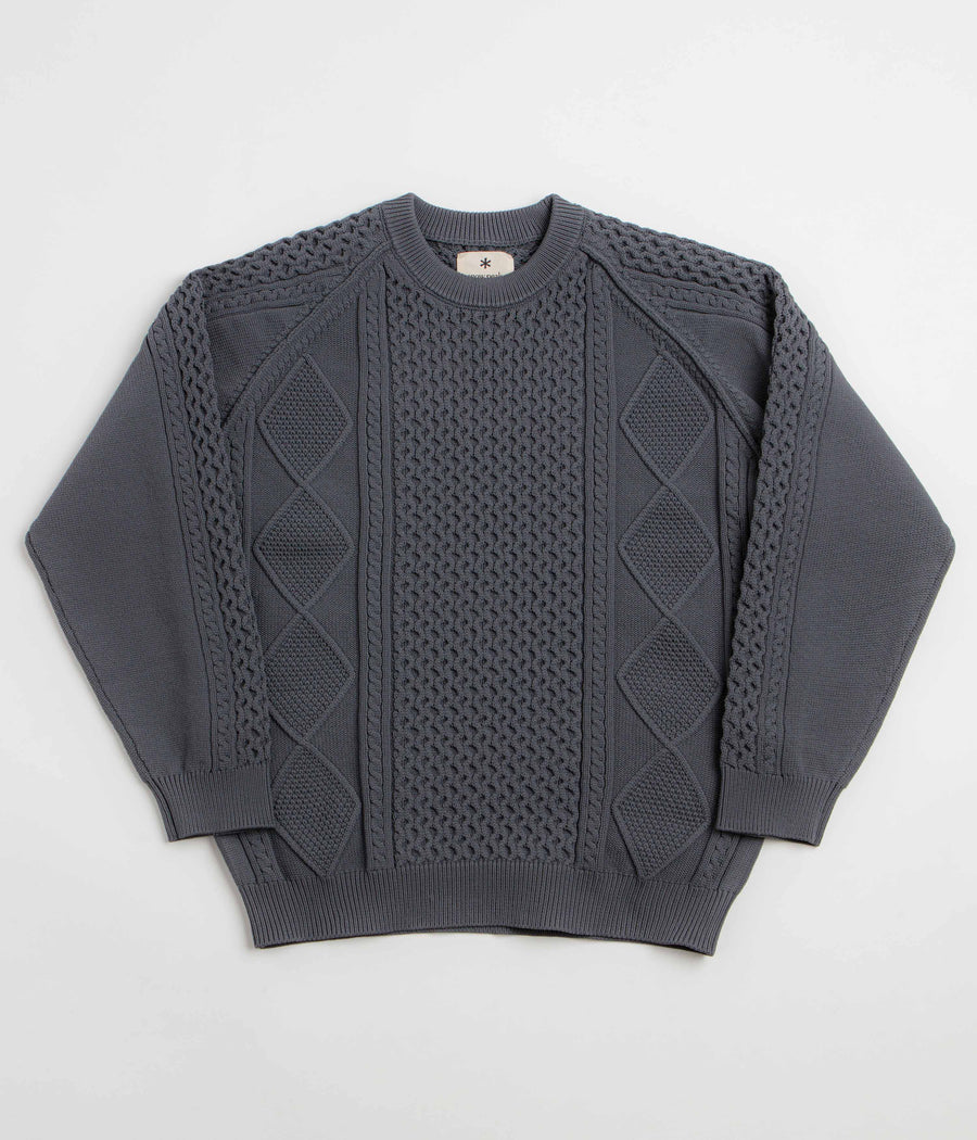 Snow Peak Technical Alan Knit Crewneck Sweatshirt - Charcoal