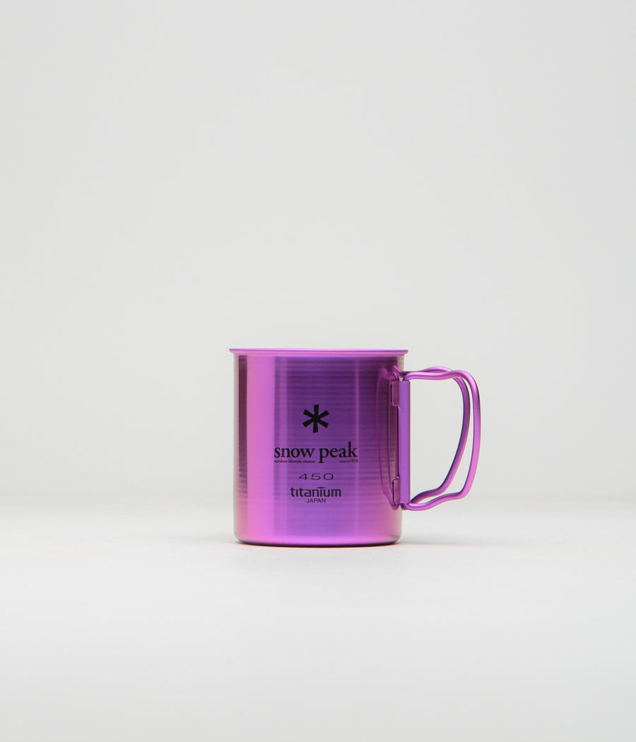 Snow Peak Titanium Single Wall 450ml Mug in Anodized Purple