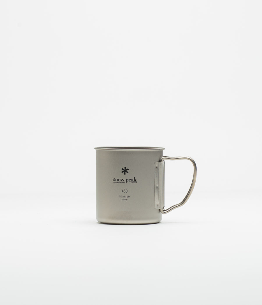 Snow Peak Titanium Single Wall 450ml Mug in Silver