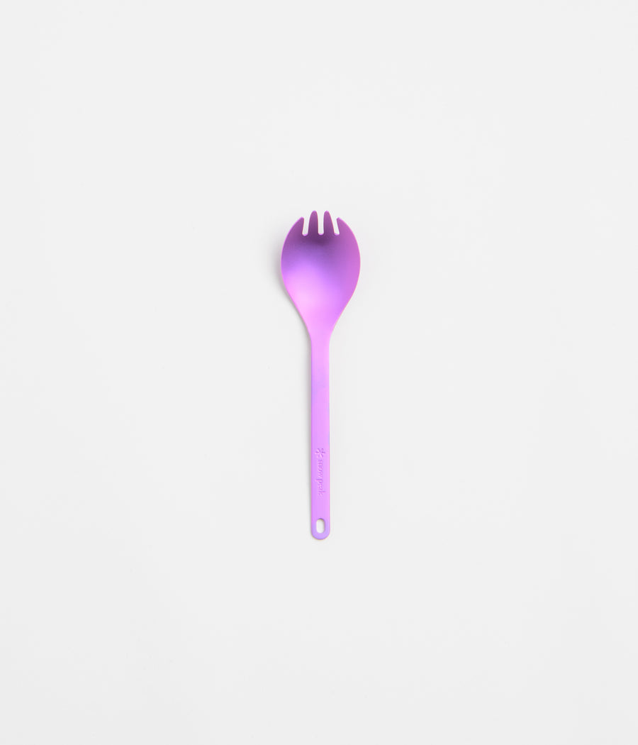 Snow Peak Titanium Spork in Purple Anodized