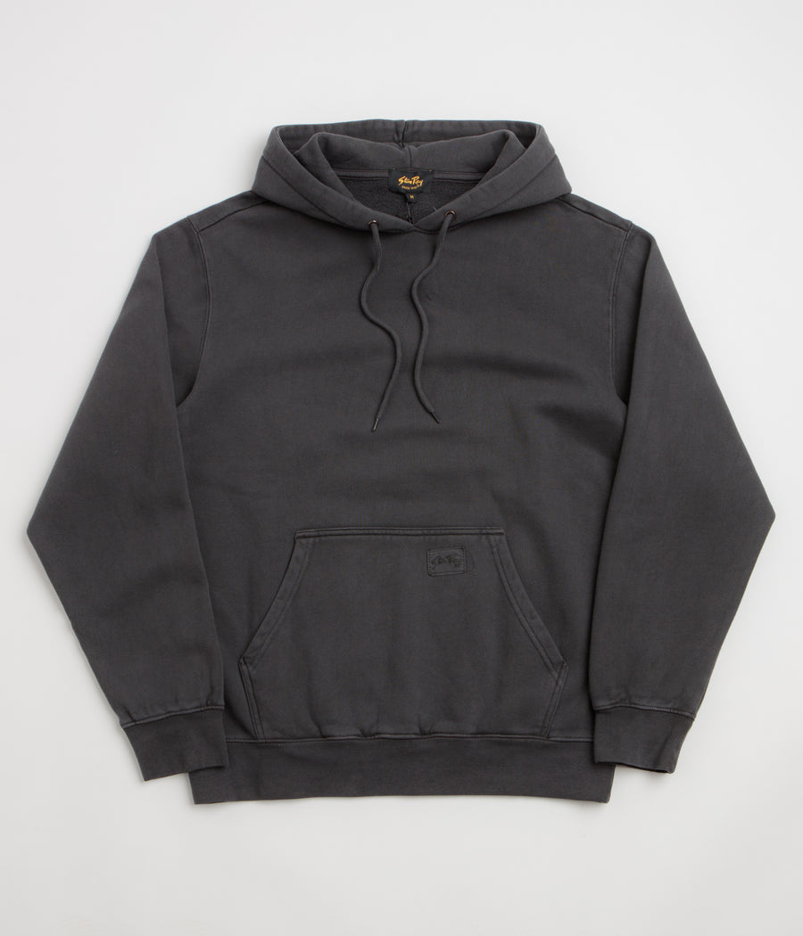 Stan Ray Patch Hoodie - Washed Black / White