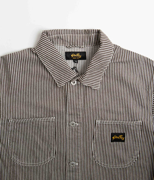 Stan Ray Unlined Coverall Jacket - Hickory Black / Natural | flatspot