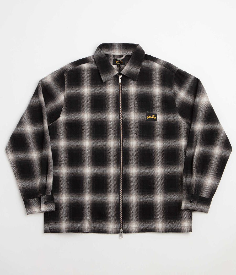 Stan Ray Zip Shirt - Black / White Check