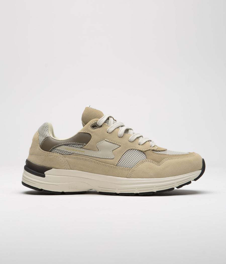 Stepney Workers Club Amiel S-Strike Suede Shoes in Sand